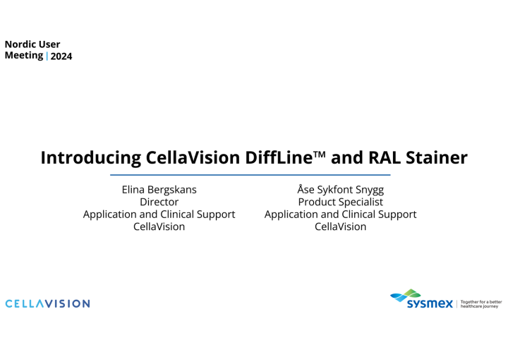 Introducing CellaVision DiffLine and RAL Stainer